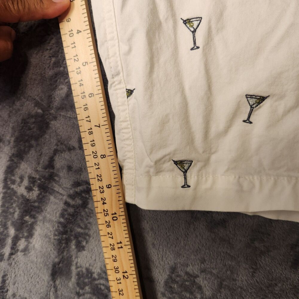 Tommy Bahama Mix Master Continental Mens Shorts 35 Martini Embroidered Cream - Picture 7 of 9